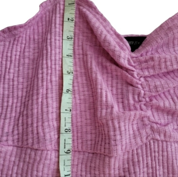 FOREVER 21 3X Plus Knee Length Dress Wisteria Lavender/Pink NWT Sweetheart Neck - Picture 12 of 14